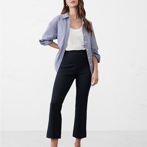 Banana Republic Factory Navy BOOTCUT CROPPED PONTE PULL-ON PANT